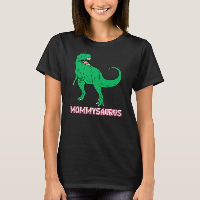 Mommysaurus Dinosaur Birthday Gift för Mamma T Shirt (Framsida)