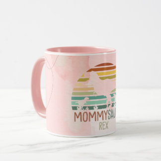 Mommysaurus Dinosaur-gåva Birthday Mamma Mugg