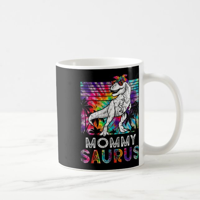 Mommysaurus Dinosaur Mamma Saurus Familj Matchande Kaffemugg (Höger)