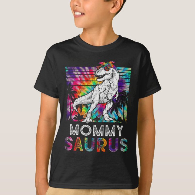 Mommysaurus Dinosaur Mamma Saurus Familj Matchande T Shirt (Framsida)