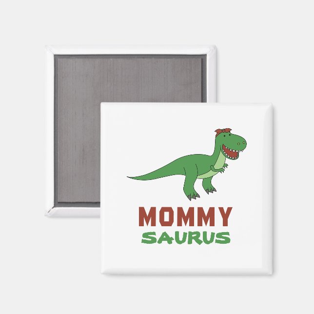 Mommysaurus Dinosaur T-Rex Dino Mamma Mors dag Magnet (Front/Back)