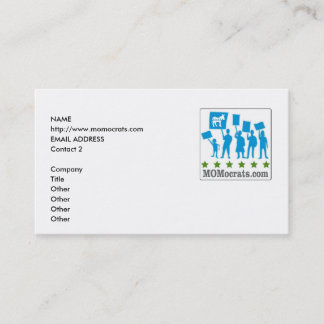 MOMocrats kortmall Visitkort