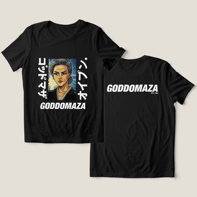 MOMOKO FÄRG BLACK FRONT-VY (SVART) T SHIRT (Design fram och bak)