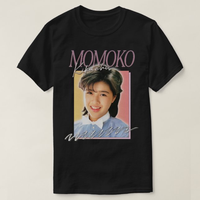 Momoko Kikuchi Retro 80-talet Fläkt Art Design 2 T Shirt (Design framsida)