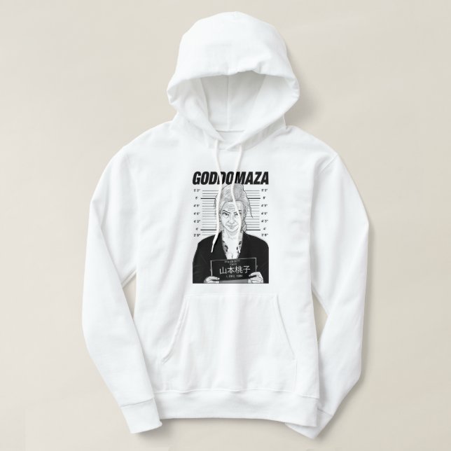 MOMOKO MUGSHOT HOODIE WHITE TEE (Design framsida)