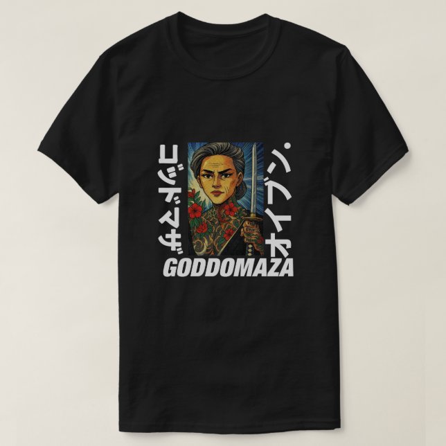 MOMOKO YAKUZA TATS AND THICK TEXT MANAR BLACK TEE (Design framsida)