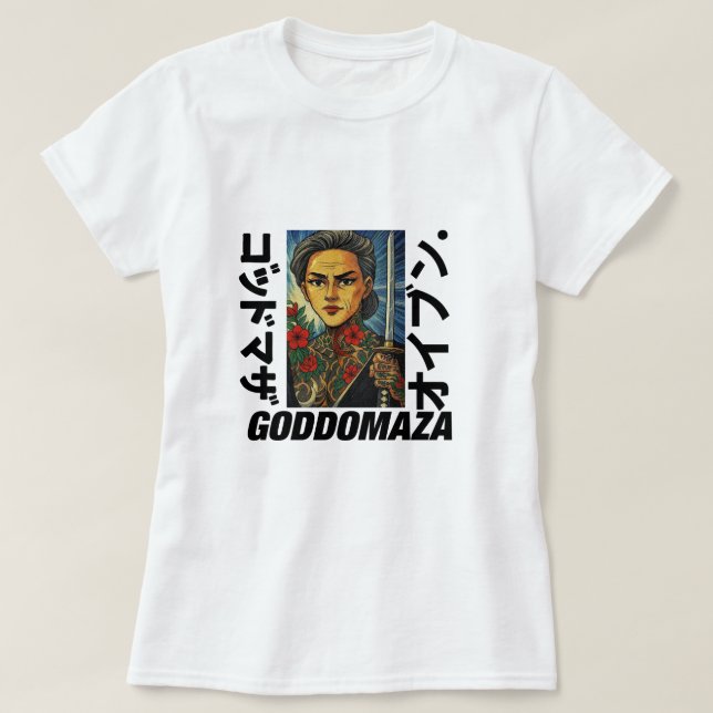 MOMOKO YAKUZA TATS OCH TEKNISK TEXT KVINNOR WHITTE T SHIRT (Design framsida)