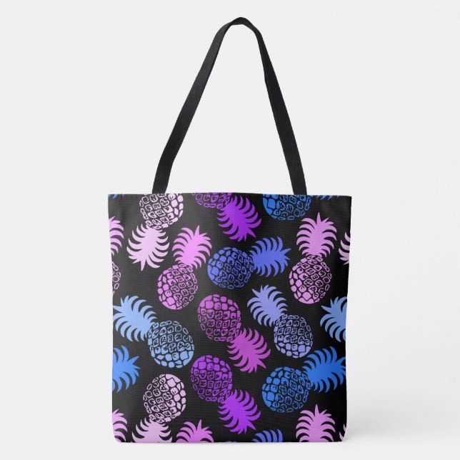Momona Hawaiian Tropical Pineapple Beach Bag Tygkasse (Framsida)