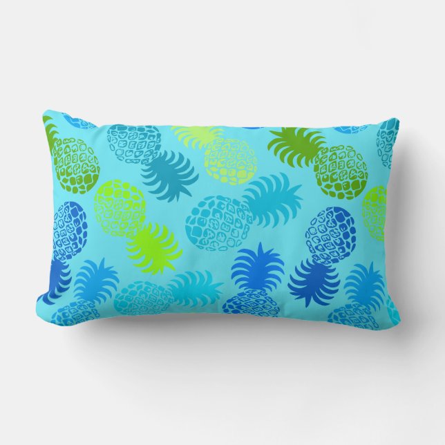 Momona Hawaiian Tropical Pineapple Reversible Lumbarkudde (Framsida)