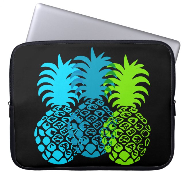 Momona Pineapple Hawaiian Neoprene Wetdräe Laptop Fodral (Framsidan)