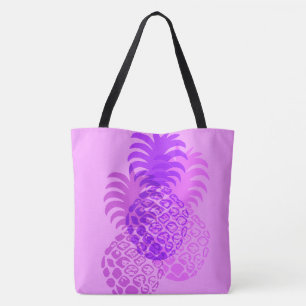Momona Pineapple Hawaiian Reversible Beach Bag Tygkasse
