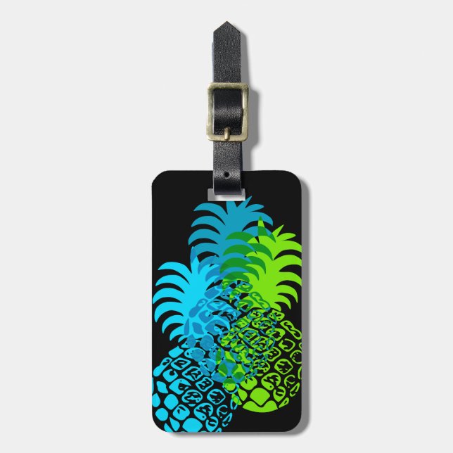 Momona Pineapple Hawaiian Tropical Bagagebricka (Vertikal Framsida)