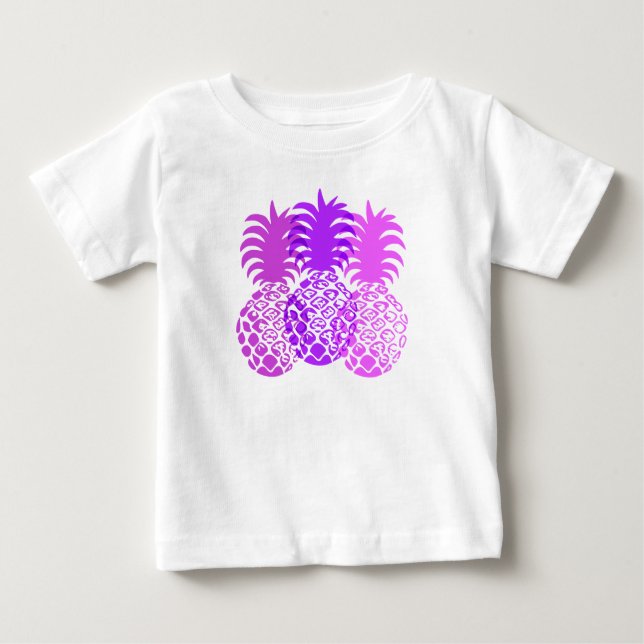 Momona Pineapple Hawaiian Tropical T Shirt (Framsida)