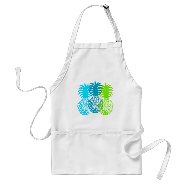 Momona Pineapple Hawaiian Tropisk Förkläde (Framsidan)