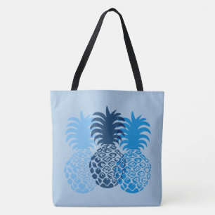 Momona Pineapple Tropical Trio Hawaiian Beach Bag Tygkasse