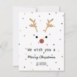 Momongram önskar vi er en god jul hjort punkter anteckningskort