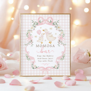 Momosa Bar: Rosa Dum Anka Baby Shower Skylt