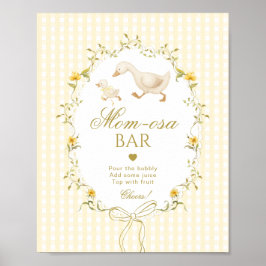 Momosa bar Silly Goose gender neutral gingham Poster