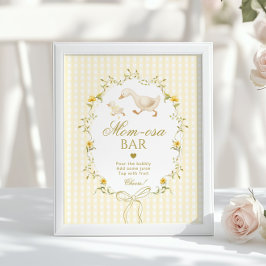 Momosa bar Silly Goose gender neutral gingham Poster