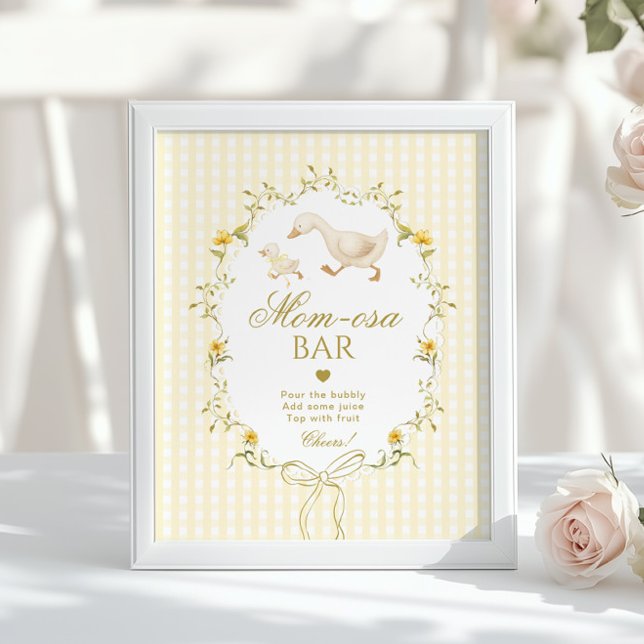 Momosa bar Silly Goose gender neutral gingham Poster (Skapare uppladdad)