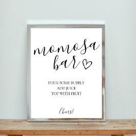 Momosa Pub Baby Shower Sign Poster