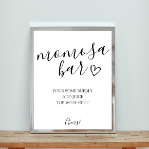 Momosa Pub Baby Shower Sign Poster