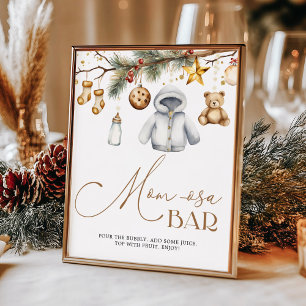 Momosa Pub Boho jul Helgdag Baby Shower Poster
