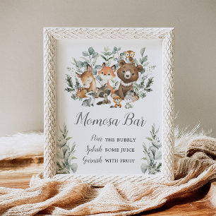 Momosa Pub Eucalyptus Woodland Baby djur Poster