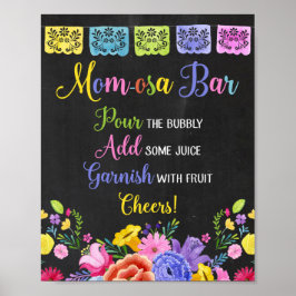 Momosa pub Fiesta-babyduschskylt Poster
