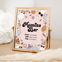 Momosa Pub Groovy Halloween Ghost Baby Shower Poster