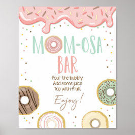 Momosa Pub Mamma-Osa Rosa Girl Födelsedagsfest Sig Poster