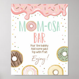 Momosa Pub Mamma-Osa Rosa Girl Födelsedagsfest Sig Poster