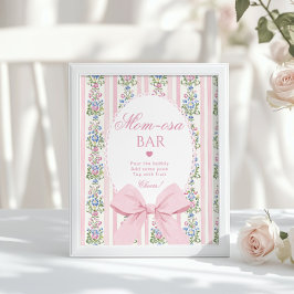 Momosa pub Rosa Bow Kärlek Shack Baby Poster