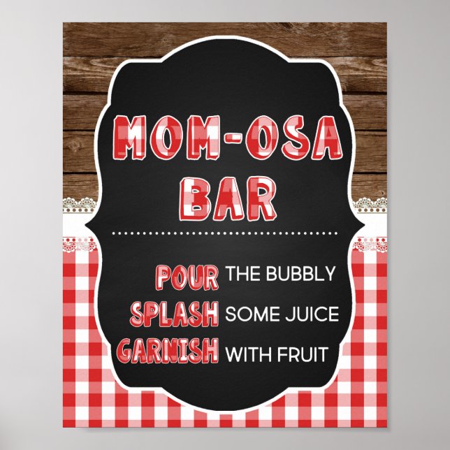Momosa Pub Sign - Red Baby Q Poster (Framsidan)