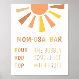 Momosa Pub skriver ut Sunshine Baby Shower Poster