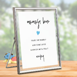 Momosa pub-skylt, minimalistisk babydusch poster