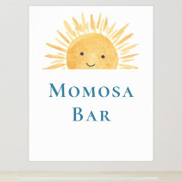 Momosa Pub Sol-Theter Baby Shower-skylt Poster