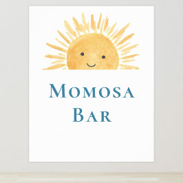 Momosa Pub Sol-Theter Baby Shower-skylt Poster