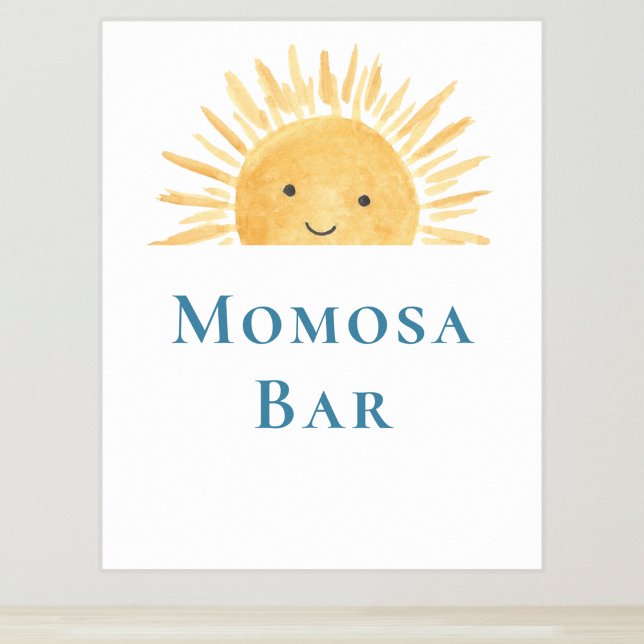 Momosa Pub Sol-Theter Baby Shower-skylt Poster (Skapare uppladdad)