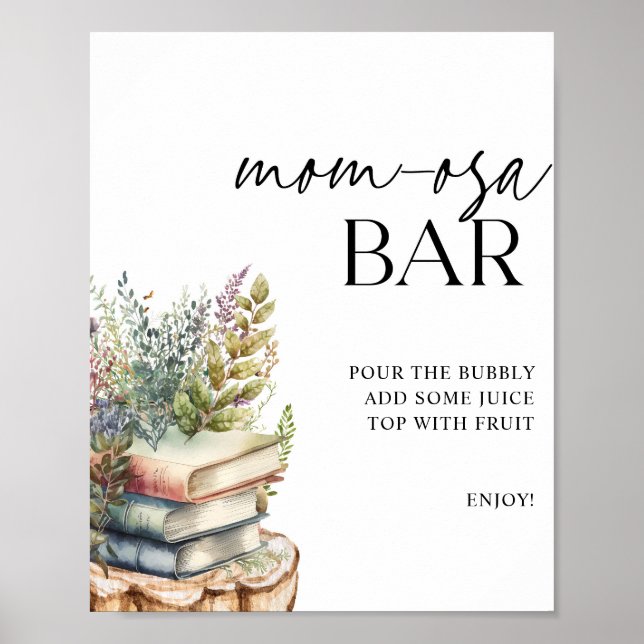 Momosa Pub Storybook Baby Shower Poster (Framsidan)