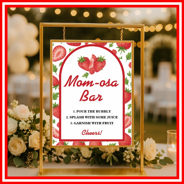 Momosa Pub Strawberry Berry Sweet Baby Shower-skyl Poster (Skapare uppladdad)