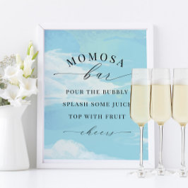 Momosa Pub undertecknar Himlar Clouds Blue Baby Sh Poster