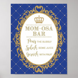 Momosa Pub undertecknar Royal Blue Guld Prince Mim Poster