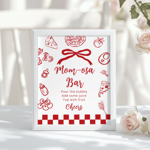 Momosabar Whimsical Bow Italiensk Pizza Poster