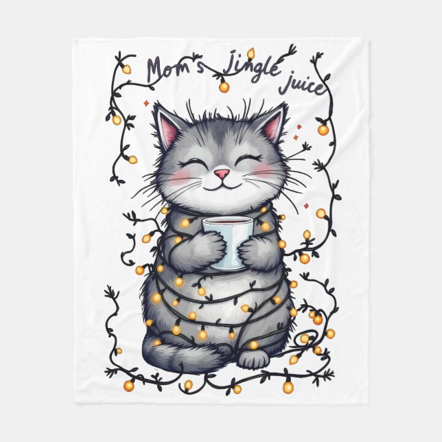 Mom's Jingle Juice  Fleecefilt (Framsidan)