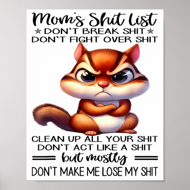 Mom's List Don't Break Don't Fight Over  Poster (Framsidan)