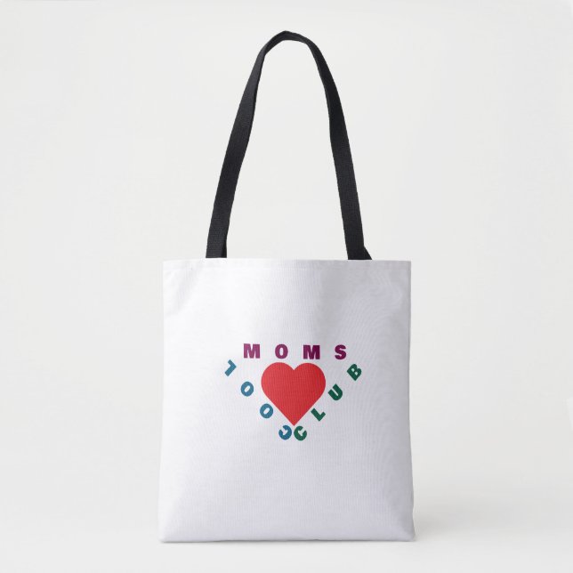  Moms Make Everything Better | Cute Heart Tote Bag Tygkasse (Framsida)