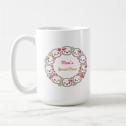 Mom's Special Floral Wreath Mug Mother's Day 2026" Kaffemugg