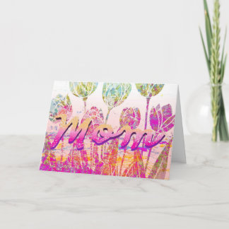Mom's Tulips Customizable Kort