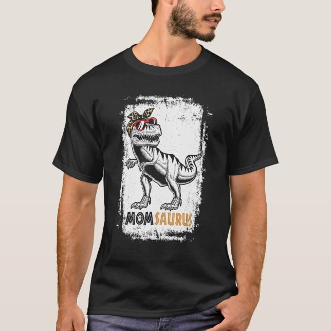 Momsaurus Rex Mamma Dinosaur Rex Mamma Saurus Leop T Shirt (Framsida)